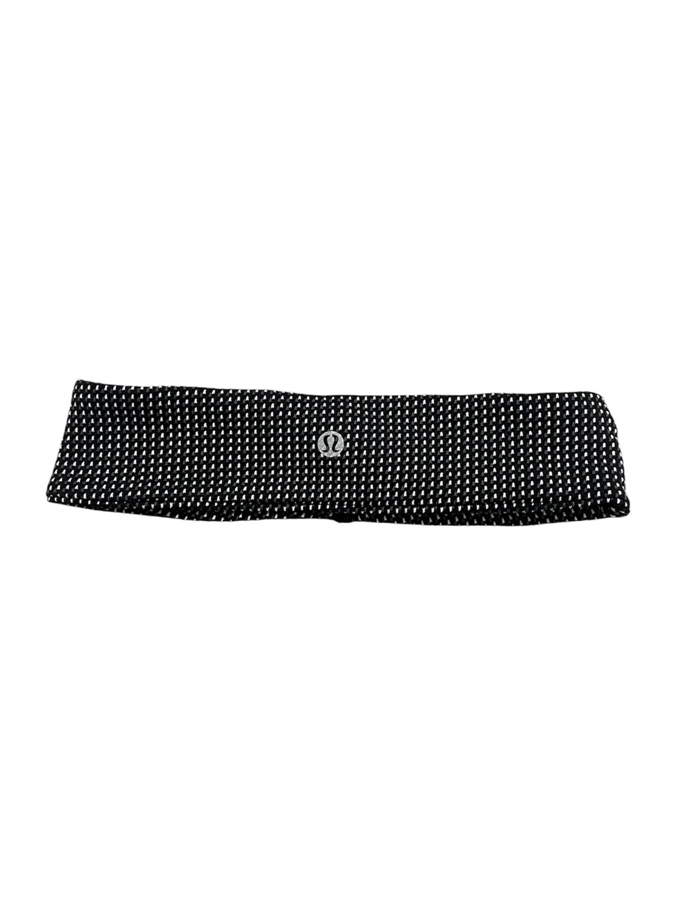 NWOT Lululemon Luon Headband in Black and White/Gray Polkadots